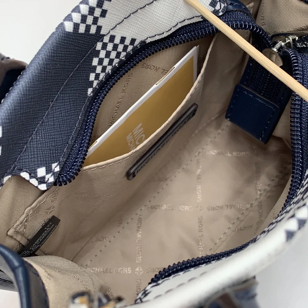 Michael Kors Mirella Extra-Small Logo Crossbody XBODY Shopper Bag Navy  NWT